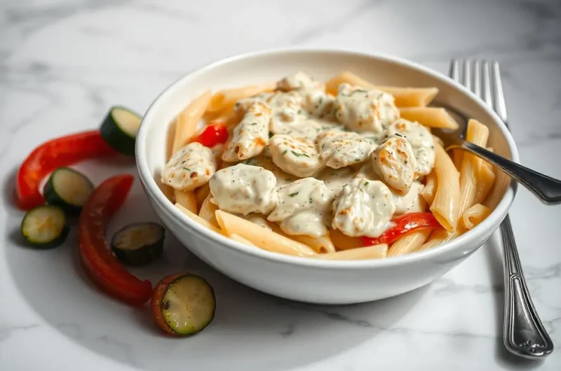Chicken Alfredo Penne Pasta